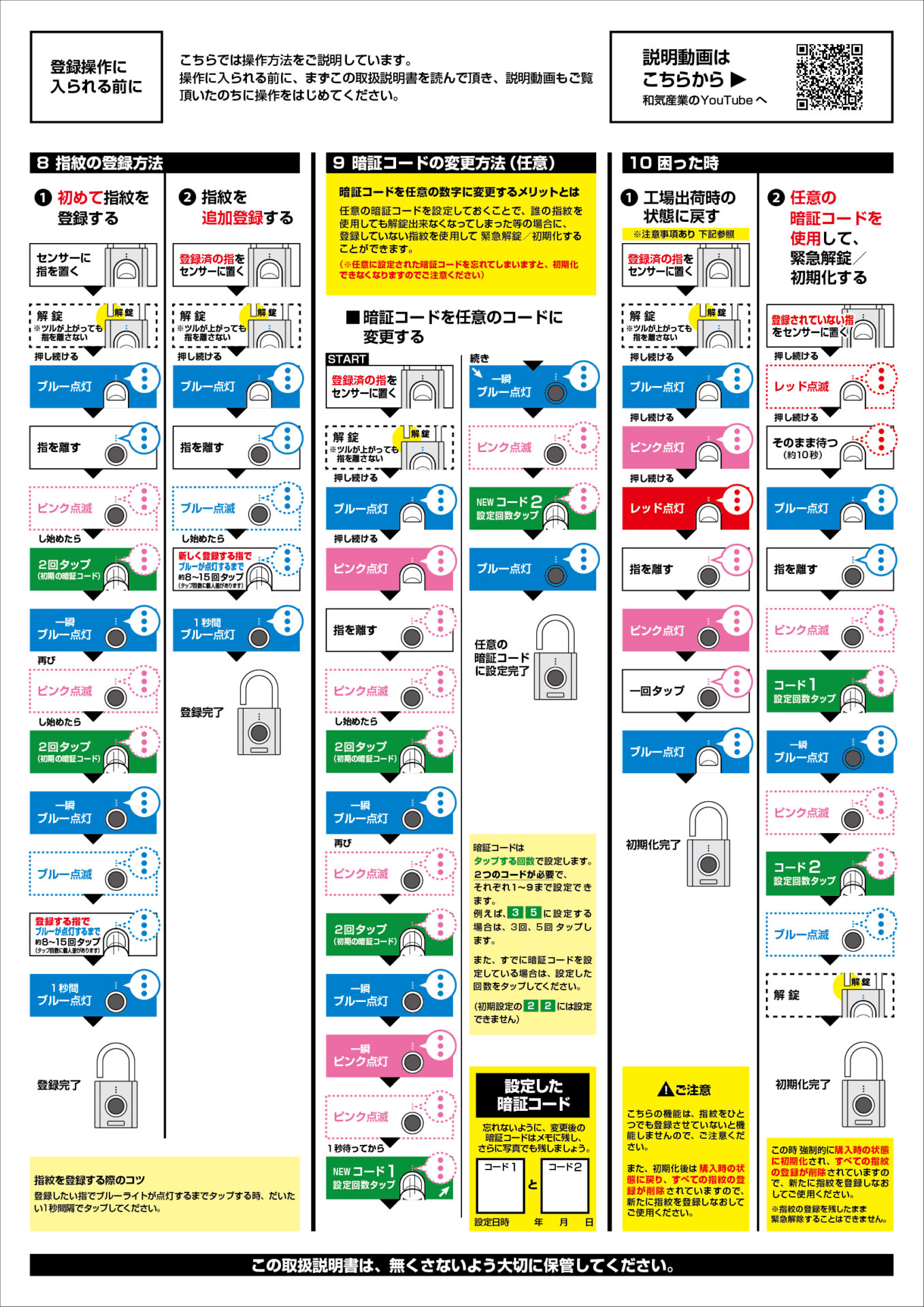 指紋認証錠取扱説明書完成版ウラ